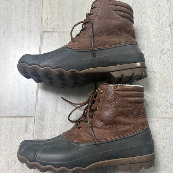 Sperry Waterproof Lined Leather Duck Boots Brown 9.5 main image 9